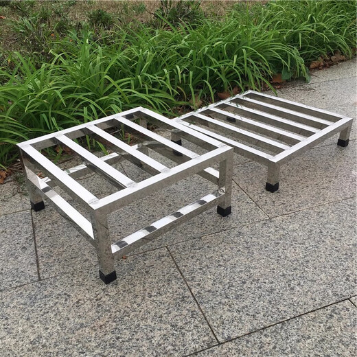 Juli stainless steel base bracket, floor pad, air conditioning bracket, moisture-proof storage rack, load-bearing shelf support frame, height 20cm (one-piece welding), length 80, width 60cm