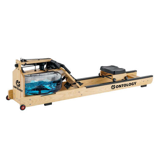 Iosn British commercial water resistance rowing machine home gym solid wood rowing machine boat folding house of cards log basic version/North American imported FAS oak