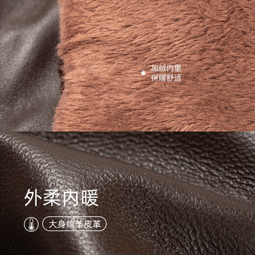 FANCET sheepskin gloves for women winter velvet warm finger gloves driving touch screen bow leather gloves gift box