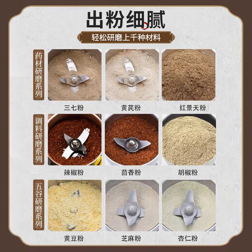 Jingyan grinder grinder ultra-fine household traditional Chinese medicine grinder small crusher wall breaking machine grinder stainless steel swing 800A flagship version 430 stainless steel ultra-fine grinding | 10 seconds of powder | no flying powder