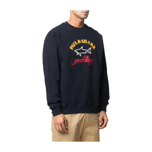 PAUL & SHARK men's logo printed pullover round neck fashion clothing daily wear home casual top picture color one size | XXL
