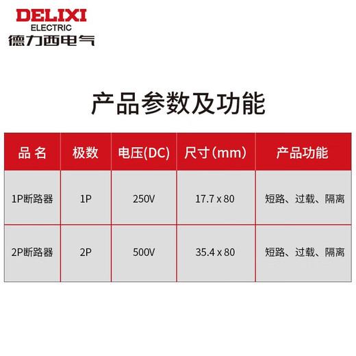 Delixi Electric DC air switch battery car air switch 1P DC circuit breaker DZ47sZ 63A