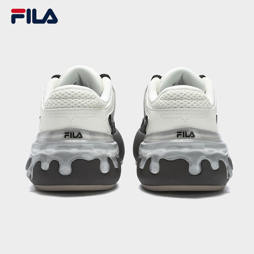 FILA official women's sneakers CARROT modern carrot shoes versatile fashion heightening white shoes sports casual shoes for women first snow white/black-PB 40