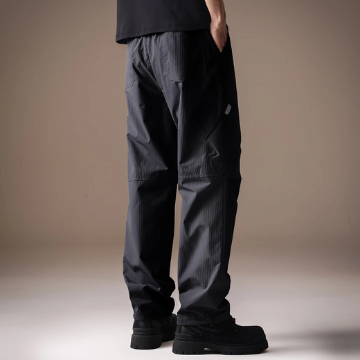 JEEP SPIRIT high-end American outdoor waterproof jacket men's autumn new workwear casual quick-drying sports logging straight trousers obsidian black regular style XL suitable for 150-170Jin Jin equals 0.5 kg