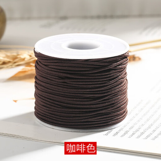 Bracelet elastic rope core-covered Buddha beads and cultural toys string bracelet string threaded beads elastic rope wear-resistant beading wire 100 meters brown elastic rope (1mm thick)