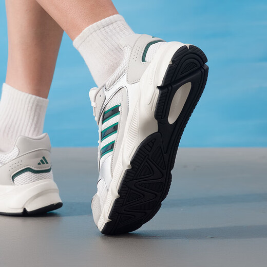 
Adidas running shoes men's shoes 2025 autumn new CRAZYCHAOS retro sneakers low top mesh casual shoes JS4839 white and green 42.5 (265mm)