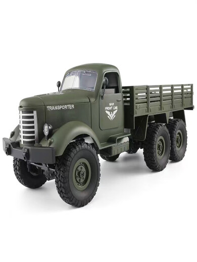 BURJUMAN remote control military truck 24g remote control six-wheel drive truck model Dongfeng No. 1 old Jiefang children's electric vehicle Dongfeng No. 9 standard version 1 set of lithium batteries