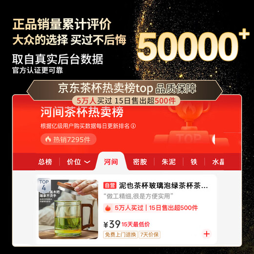 Niye tea cup glass green tea cup tea water separation heat-resistant thickening with filter men's office personal use high-end