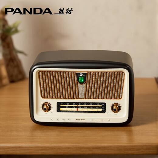 Panda 1936 desktop D-85 retro Bluetooth solid wood radio wooden audio desktop speaker full-band fiber optic plug-in card U disk elderly gift gift