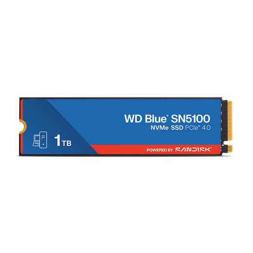 Disque SSD Western Digital Interface SanDisk SN5100 M.2 (NVMe PCIe 4.0) Accessoires pour ordinateurs portables AI Puces originales non tombées ou fausses spécifications SN5100 | 1 To, 7 100 Mo/s