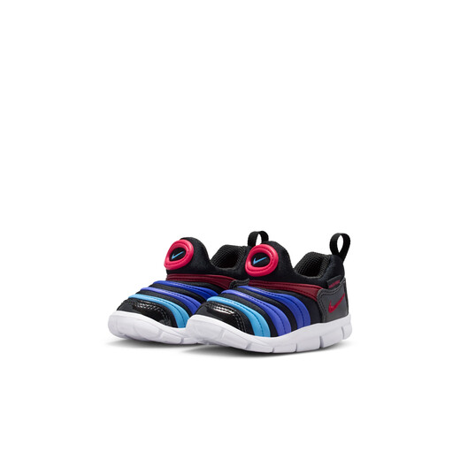 Nike caterpillar baby lightweight soft-soled sports shoes for boys and girls in winter, easy to put on and take off, NIKE 343938 031 black/team red/university blue/light grass pink 25
