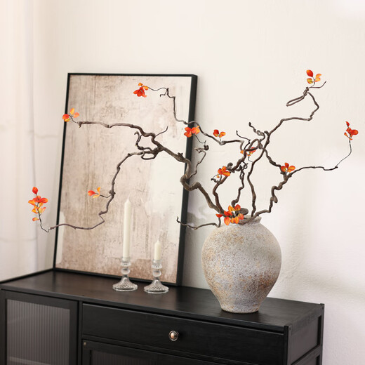 Dragon jujube branches branches Zen wabi-sabi air-dried flowers vase flower arrangement living room hotel model room decoration ornaments maple leaf dragon jujube branches 2 short branches random shape 40-55cm