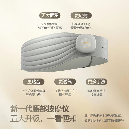 Skg massager waist massager G3 second generation, newly upgraded waist and abdomen warmer, waist protector, hot compress pulse vibration belt, birthday and Christmas gifts for boyfriends and girlfriends, parents