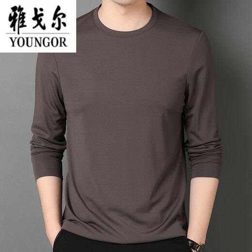 PDG Yageor 2025 Spring and Automne Mulberry's Mulberry Silk Couleur de couleur longue T-shirt à manches décontractées Spring Round Round Top Base Shirt 1506 Couleur en V