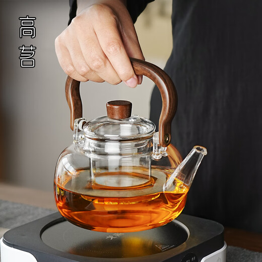 Gaoming glass teapot high temperature resistant thickened water boiling teapot household electric ceramic stove special teapot Mingxiang teapot 1100ml