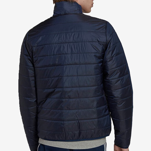 阿迪达斯（adidas）棉服男装秋冬新款三叶草运动服保暖立领男士夹克外套棉衣 HL9215蓝色  L