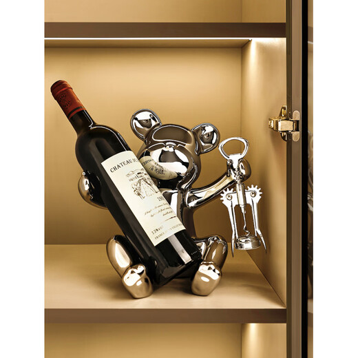 Tanbeiman red wine display rack violent bear red wine rack decoration sense niche light luxury home living room TV cabinet wine cabinet soft decoration 3-grid wine cabinet 6-piece set