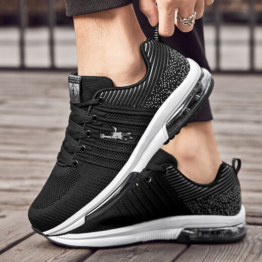 Jordan Gran Summer Mesh Sports Men's's's Chaussures Déodorant Chaussures de course grandes taille Breatte Mesh Shoes Air Cushion Chaussures KK9880 Black and Red 47