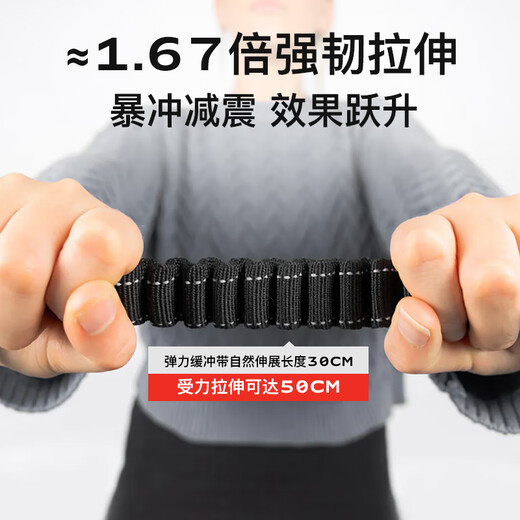 EZYDOG Australian zero-tension shock-absorbing traction rope professional buffering explosion-proof elastic rope outdoor dog walking rope Golden Retriever Husky Rising Sun Red Standard Model Suitable for medium and large dogs-standard leash length 120cm | width 2.5cm