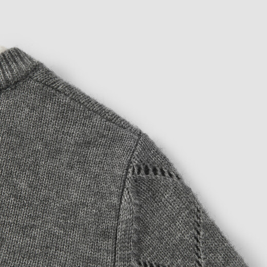 Semir knitted cardigan women's winter short bow rhombus fake two-piece 2025 girly sweater 109725106006