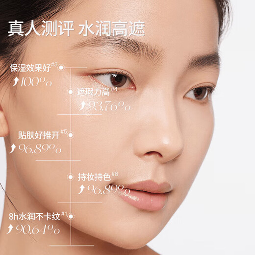 GIRLS CRUSH water velvet concealer and brightening liquid girlscrush facial cover spots, acne marks and dark circles #02 light peach color