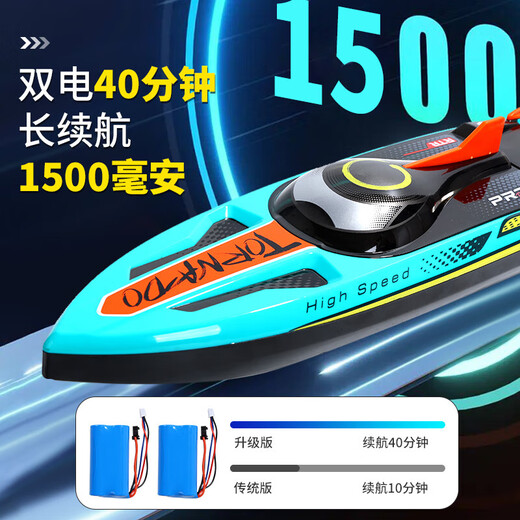 Live rock high speed remote control boat toy launchable boat model children's water remote control speed boat toy water large high speed large high speed boat 40 minutes battery life + low battery alarm long battery life yacht Children's Day gift