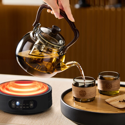 Clay teapot electric ceramic stove kettle glass teapot 2025 new tea cooking and steaming all-in-one set health pot