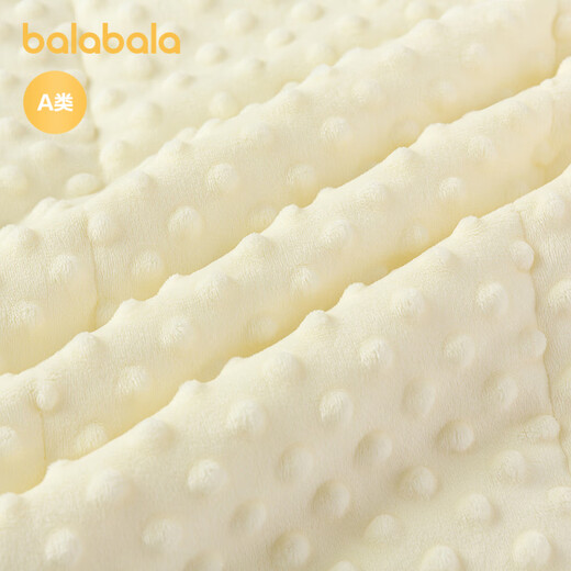 BALABALA shopping mall same style baby blanket newborn quilt beanie blanket 2025 new soft white and yellow tone 00313 80cm