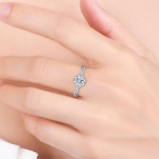 AVHE spot IGI certificate gold inlaid artificial diamond women's ring Frozen arm twisting wedding ring for girlfriend platinum ring + 30 points diamond (D/VVS/3EX/N) available in sizes 9-20