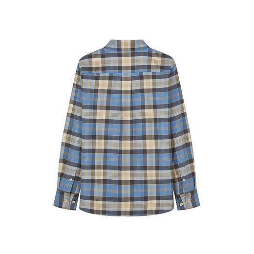Teenie Weenie Bear Women's Shirt 2025 New Temperament Style Style Retro Plaid Shirt Blue L