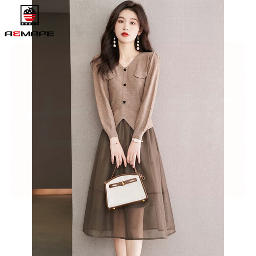 AEMAPE high waist mesh large hem A-line half-length gauze skirt 2025 new summer design simple and fashionable mid-length skirt 9902 long gauze skirt black one size (95-130Jin Jin equals 0.5 kg)