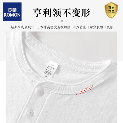 ROMON American heavyweight retro Henry collar vest summer Xinjiang cotton solid color cotton sleeveless T-shirt Henry shirt for men and women white 2XL
