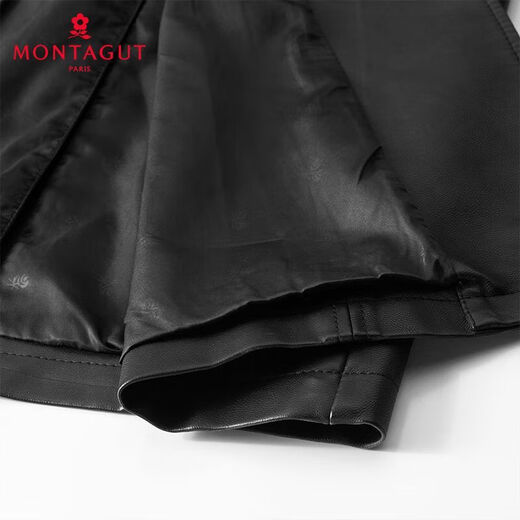 Montagut Removable Liner Montagut Special Autumn and Winter Men's Warm Long Leather Jacket 364366001SX Black M 48 170/88A Brand Clearance Broken Code