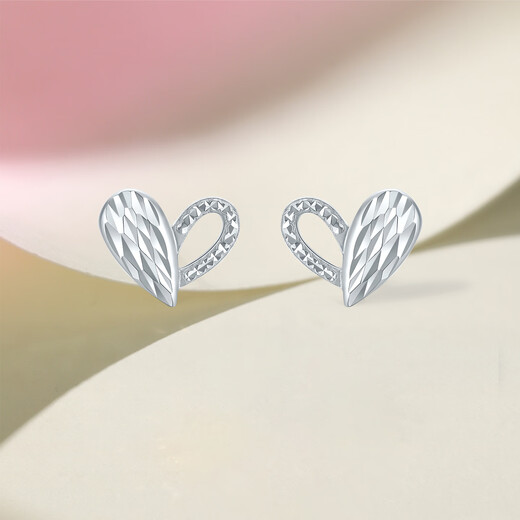 Saturday Fu PT950 platinum earrings for women platinum love earrings birthday gift B0920926 about 1.48g one pair