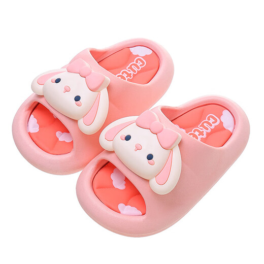 OLOEY baby slippers 3-6 years old children's slippers girls cartoon cute poop feeling summer soft sole non-slip indoor bathing boys upgraded environmentally friendly material pink children's slippers 28-29 size 17CM inner length suitable for 3-4 years old