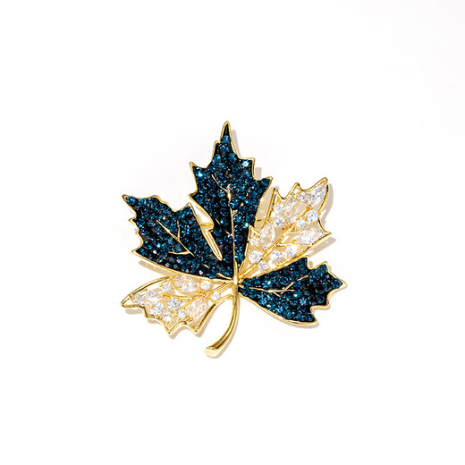 Qlady maple leaf corsage brooch, high-end women's brand, light luxury suit, anti-exposure pin, silk scarf buckle, Mid-Autumn Festival birthday gift
