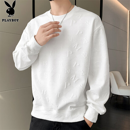 Playboy (PLAYBOY) sweatshirt men's long-sleeved T-shirt men's jacket men's spring sports tops American casual trendy brand bottoming shirt
