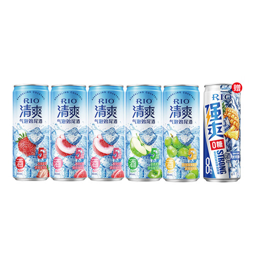 RIO cocktail, foreign wine, fruit wine, liqueur, pre-mixed wine, refreshing and strong multi-flavor combination 330ml*6 cans