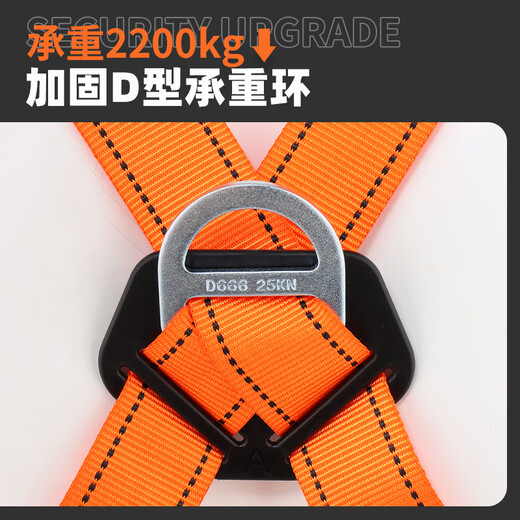 Luokeyan five-point safety belt, high-altitude working safety rope, full-body anti-fall national standard, double small hook 5 meters, Beijing warehouse flash delivery
