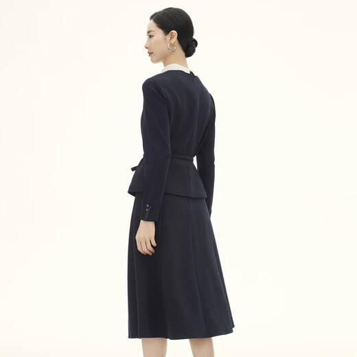 NAERSI Quietly Luxurious and Elegant Sheep Wool Shirt Elegant Chanson 25th Winter New Style (With Belt) Dark Turquoise L