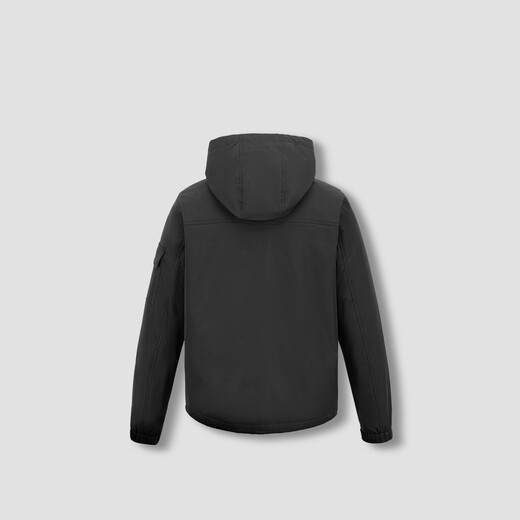 Karl Lagerfeld Men's Contrast Color Hooded Jacket LOGO Jacket Cotton Jacket Winter New Men's Clothing Galeries Lafayette M26Y3501 Black M (48)