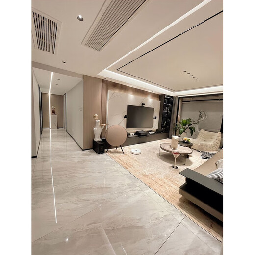 
JPHZNB Guangdong full marble tiles 750x1500 grade color large plate living room floor tiles anti-slip, wear-resistant light gray 750x1500 whole body 15736 all-ceramics excellent products (including transportation)