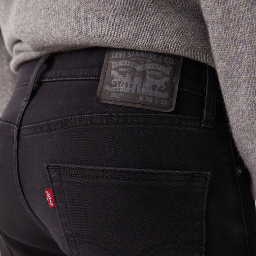 Levi's 25th осенне-зимний новый американский мужской повседневный тренд 502 Стандартные зауженные джинсы 29507 Матовый черный 34 (32)