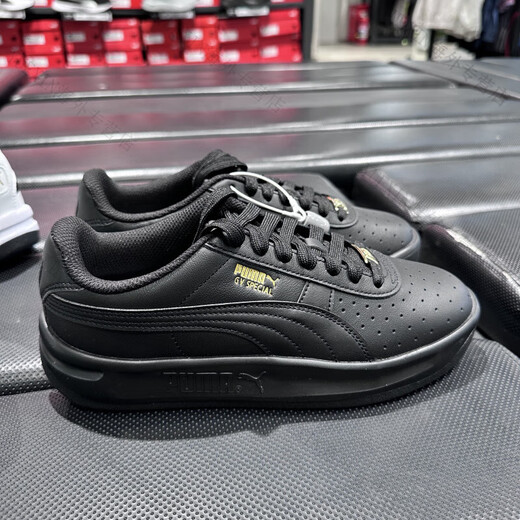Puma (PUMA) Unisex Tennis GVSPECIAL Breathable Perforated Thick Sole Hot Stamping Bread Shoes 398374-02 Black 40