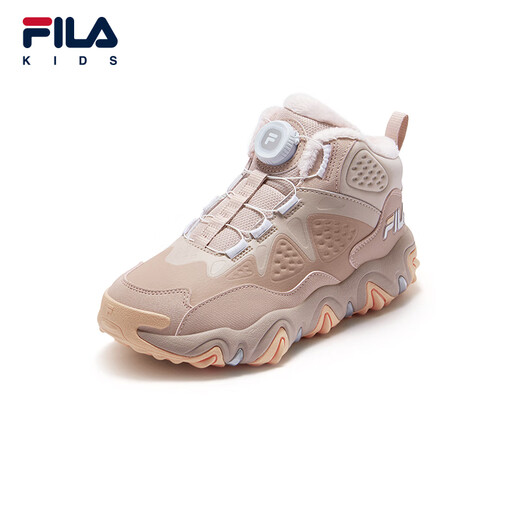 FILA Children's Shoes Cotton Boots 2025 Winter New Men's and Women's Sports Warm Cotton Shoes for Middle and Large Children Fog Rose Pink/Black Rose Pink-MS 36 Inner Length 23.0cm