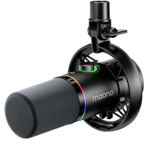 Maono wireless microphone dynamic radio microphone camera live broadcast computer mobile phone recording noise reduction desktop microphone game short video karaoke professional microphone Maono PD200W disc model family bucket computer + mobile phone + camera