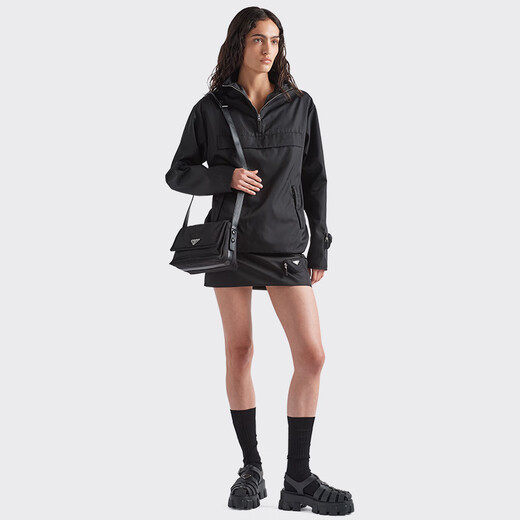 PRADA/Prada Gift Women's Prada Traveller Re-Nylon Padded Small Messenger Bag Black