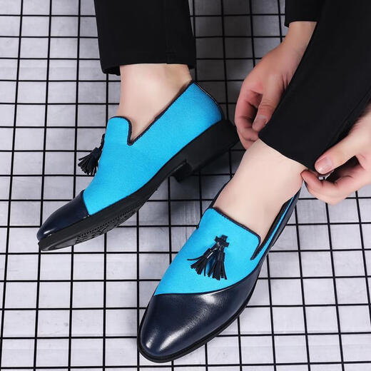 Cartelo Crocodile (Cartelo) Matte Suit Mate Shoule Men's Leather Shops Flat Groom's Bright Formal Wear Jóvenes Potaciones de boda casuales zapatos de boda de primavera y otoño 9923 Matte Black 39