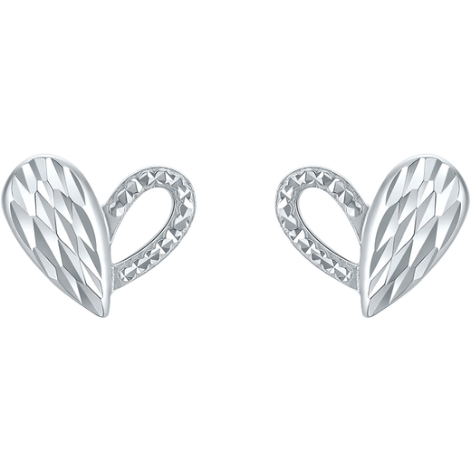 Saturday Fu PT950 platinum earrings for women platinum love earrings birthday gift B0920926 about 1.48g one pair