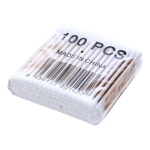 Pet beauty care ear-picking wooden swab cotton swab ear-picking double-ended cotton swab disposable cleaning cotton swab 100 pieces/pack 1 pack